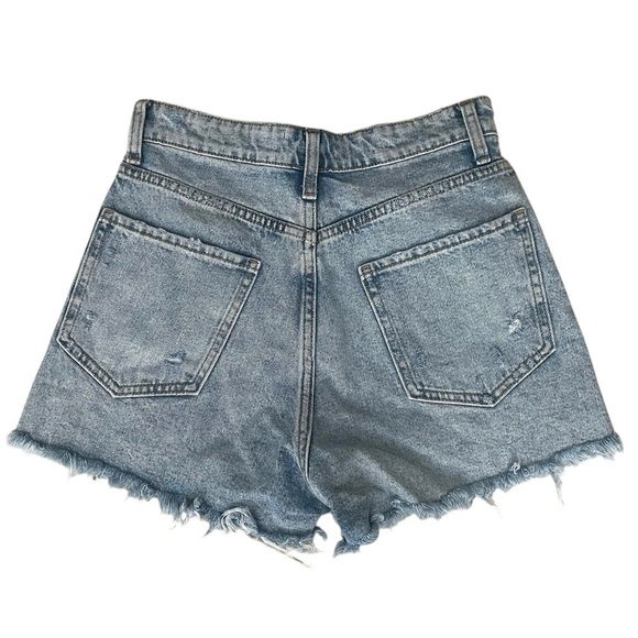 ZARA Denim High-Waisted Women Shorts 2 - Picture 5 of 6